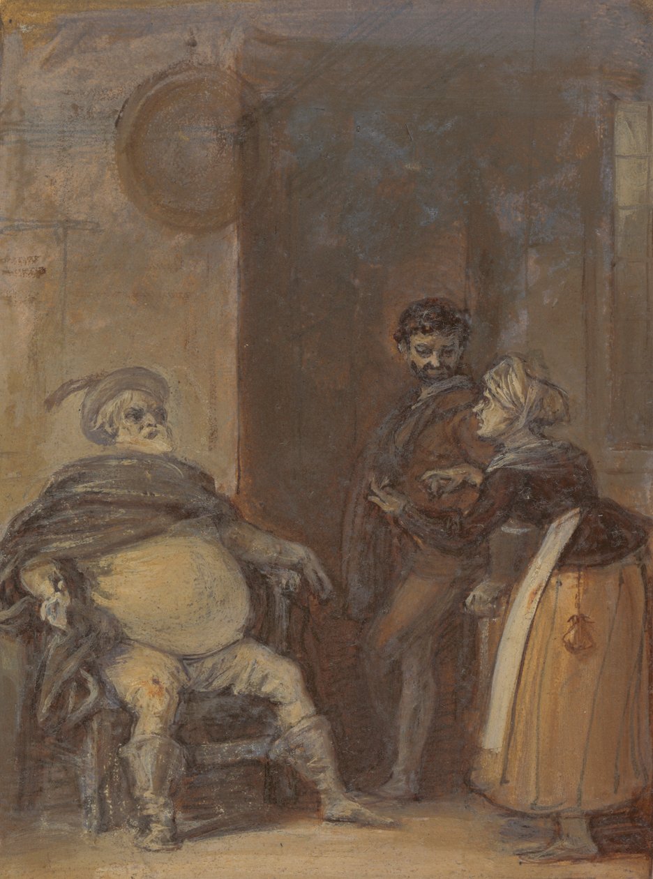 Falstaff med Mistress Quickly og Bardolph af Robert Smirke