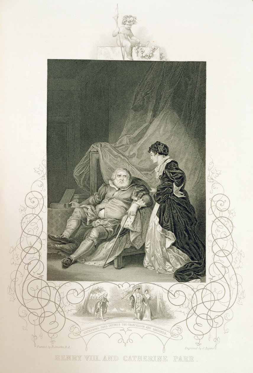Henry VIII og Catherine Parr, i skuespillet Henry VIII eller 