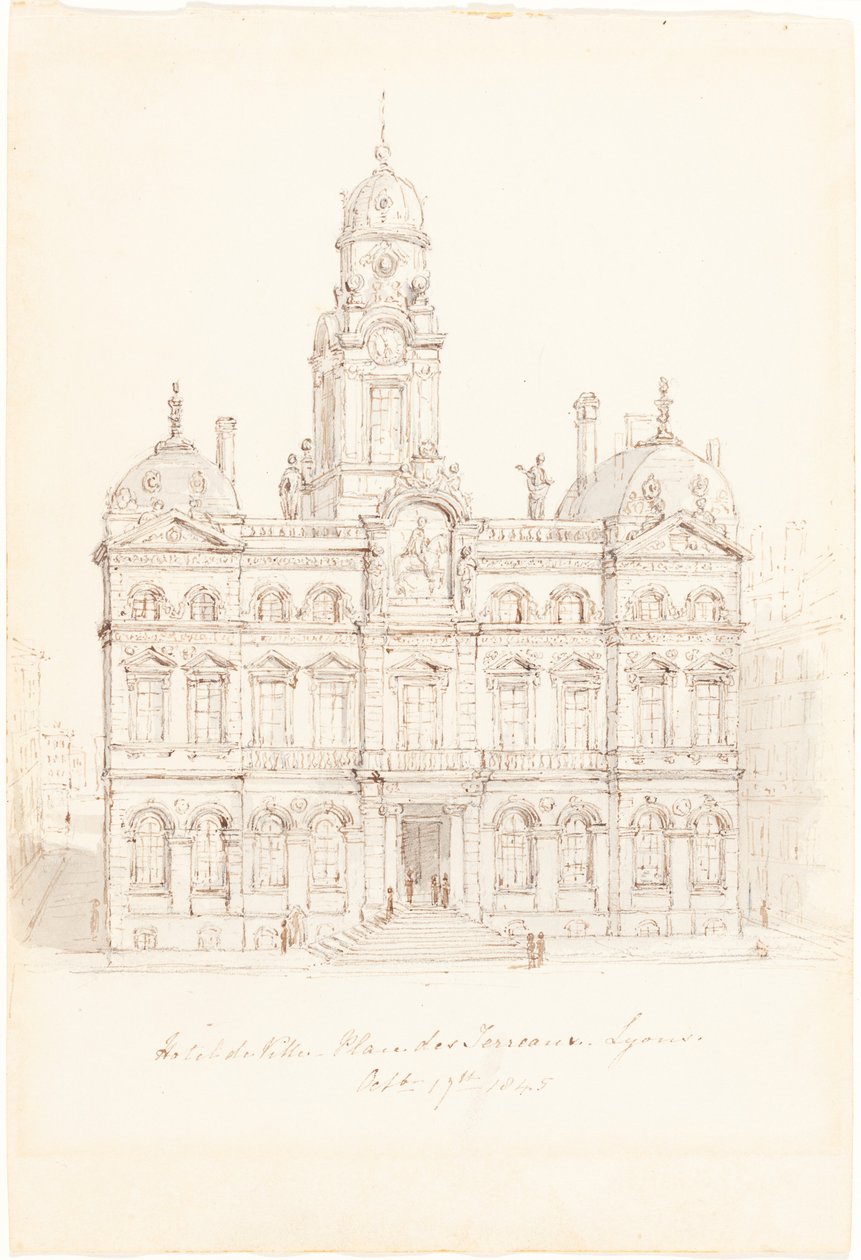 Rådhus, Place des Terreaux, Lyon af Robert Smirke