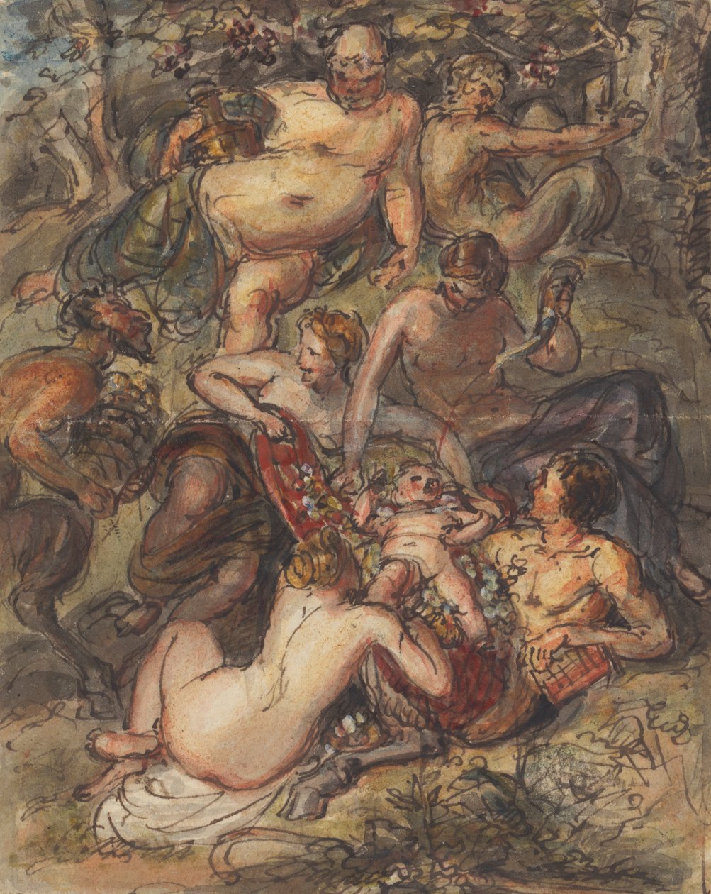 Scene af en Bacchanalia af Robert Smirke