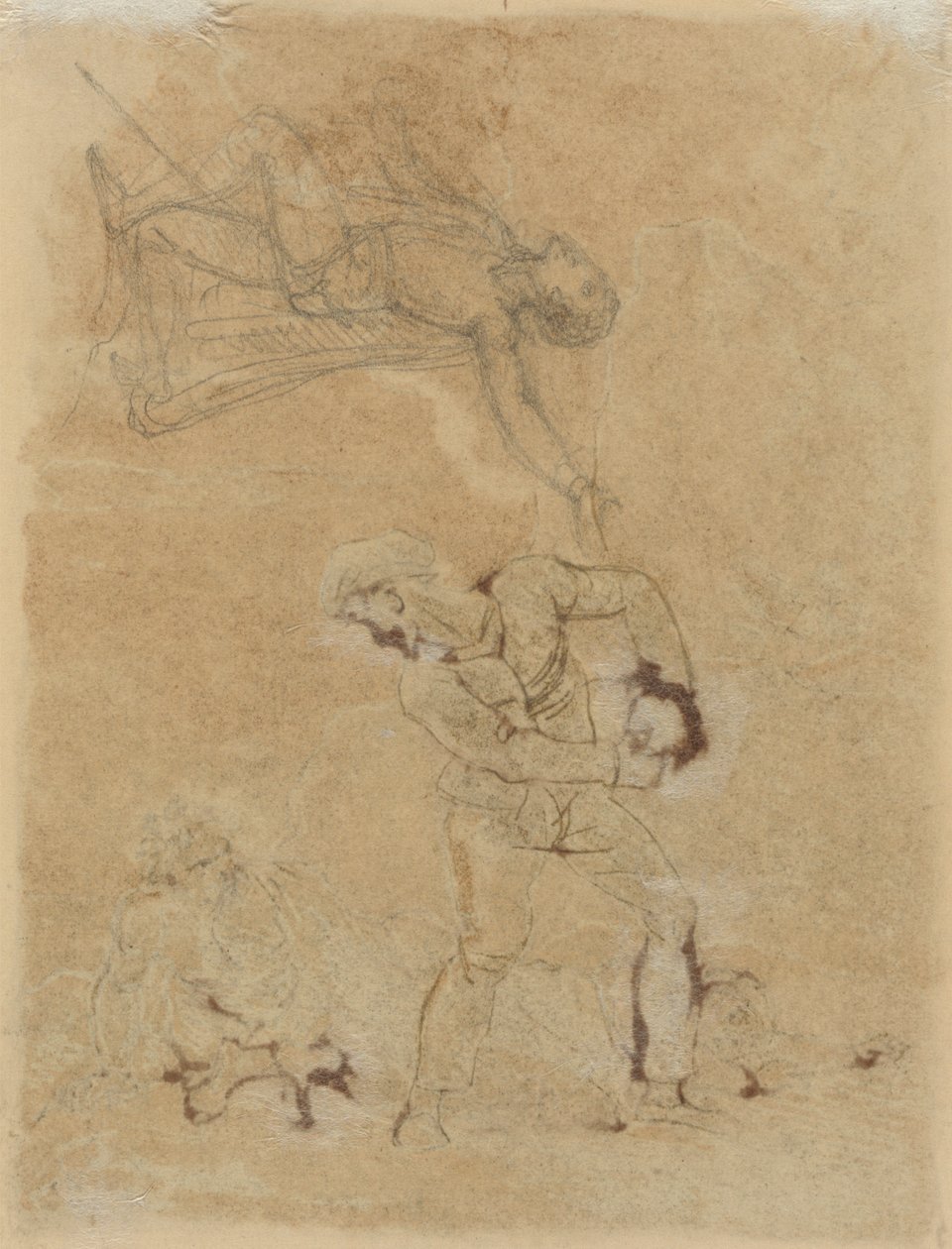 Stephen og Trinculus med Caliban af Robert Smirke