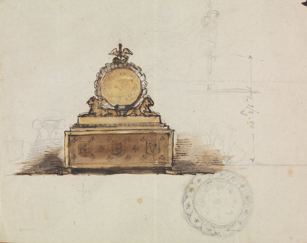 Studer for et møbel af Robert Smirke