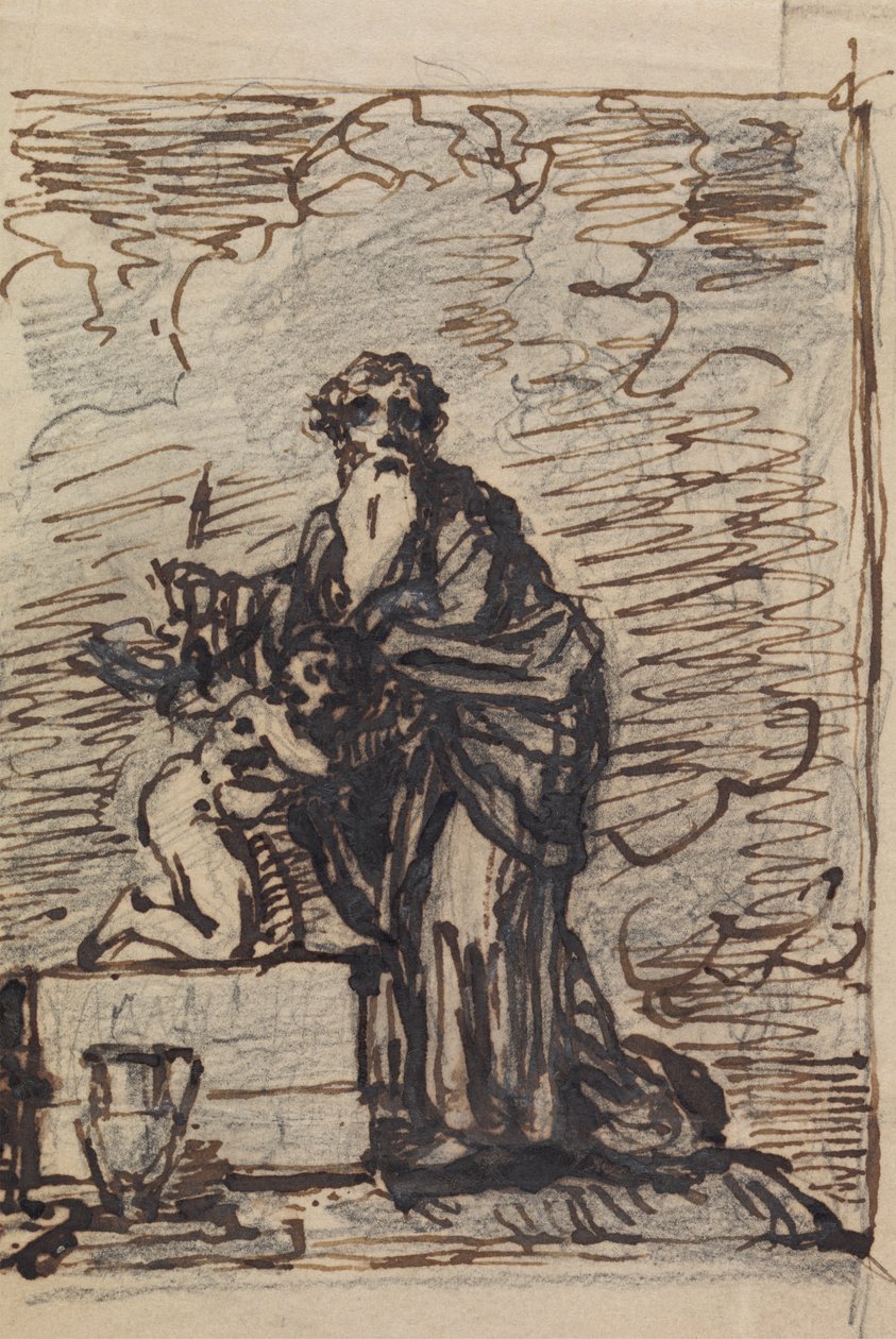 Studie af Abraham, der bliver prøvet af Gud af Robert Smirke