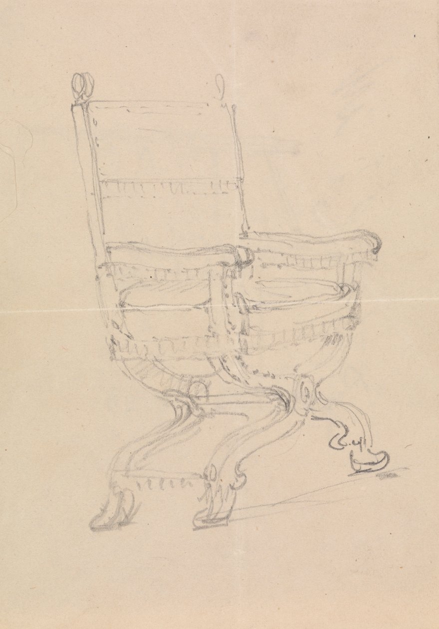Studie af en stol af Robert Smirke