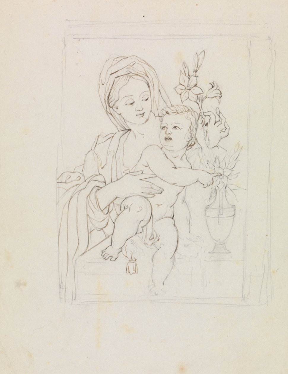 Studie af en kvinde og et barn af Robert Smirke