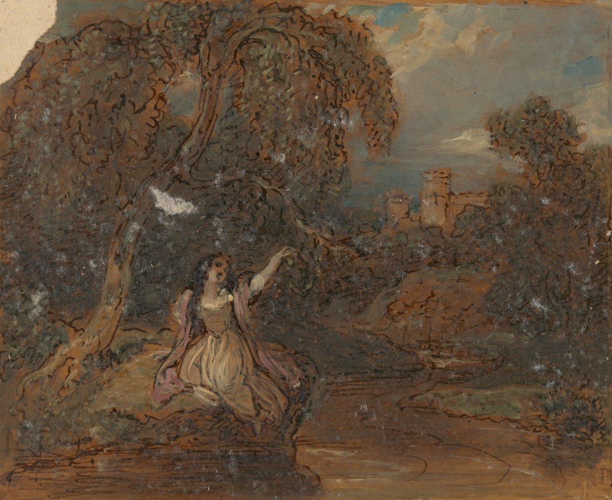 Ophelias død af Robert Smirke