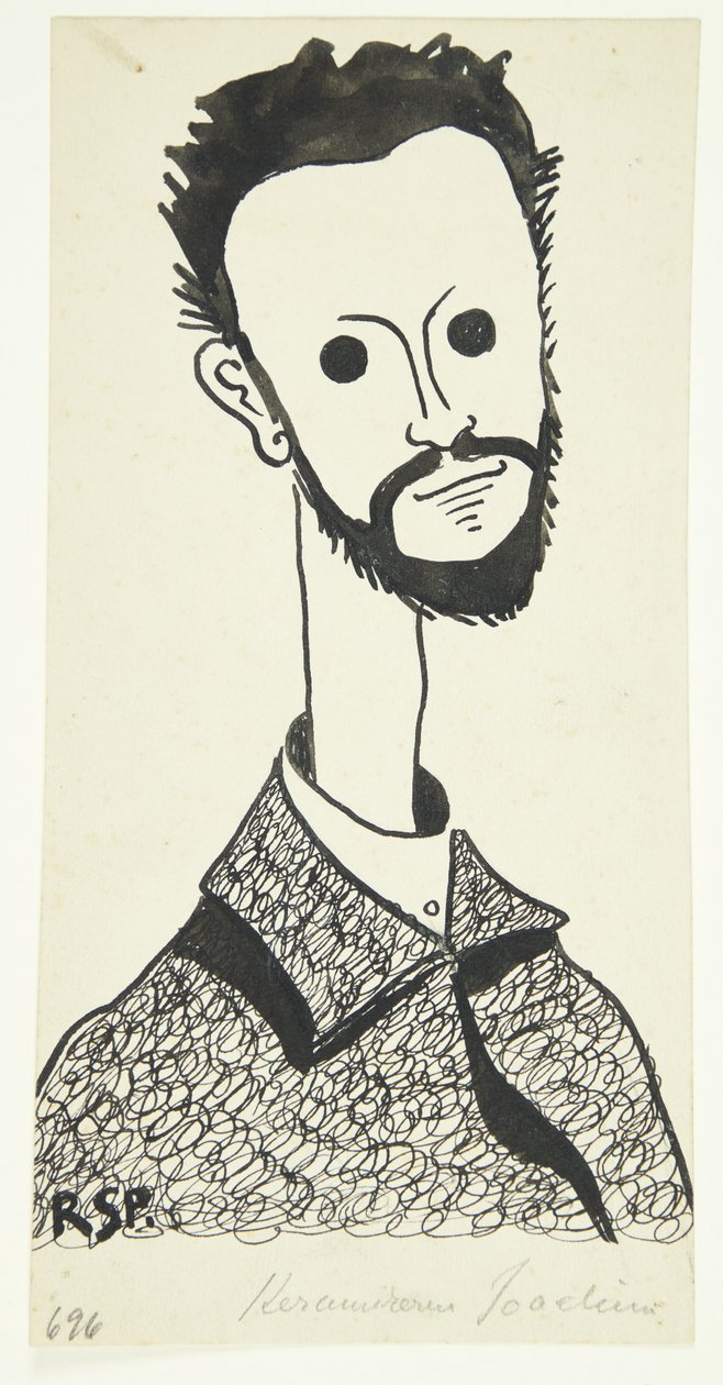 Portræt af maleren og keramikeren Chr. Joachim (1870-1943) af Robert Storm Petersen