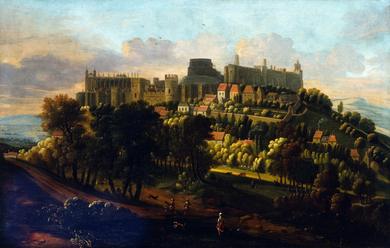 Windsor Castle, ca. 1670 (olie på lærred) af Robert Streater or Streeter