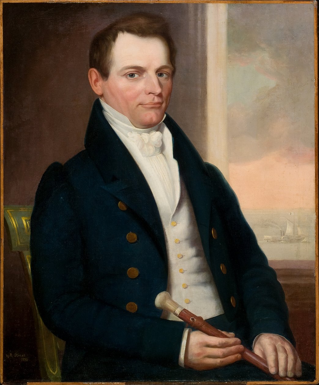 Portræt af en mand 1830 (olie på lærred) af Robert Street