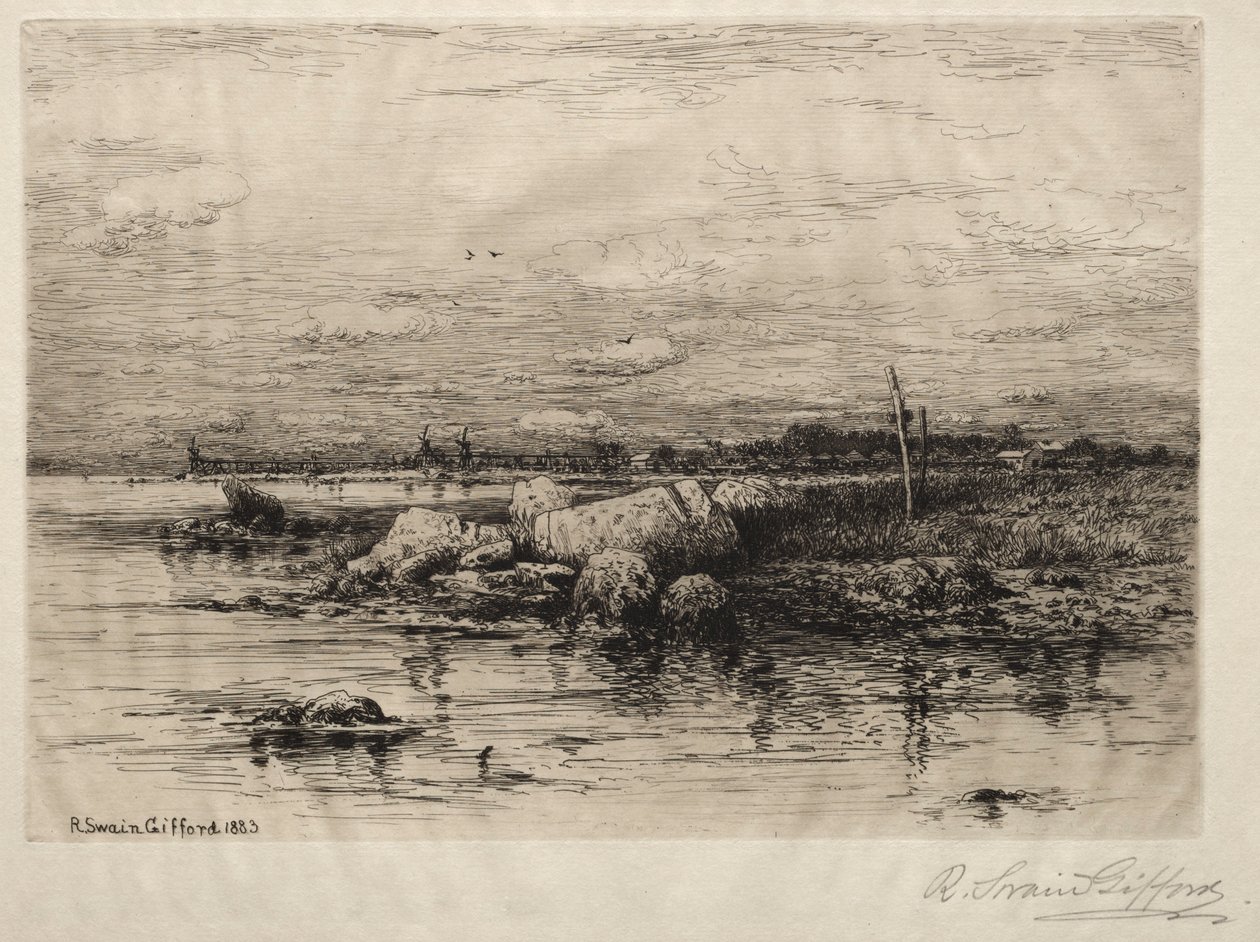 Udmundingen af Apponigansett-floden af Robert Swain Gifford