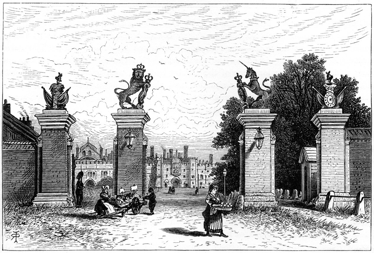 Indgang til Hampton Court Palace, 1880. af Robert Taylor Pritchett