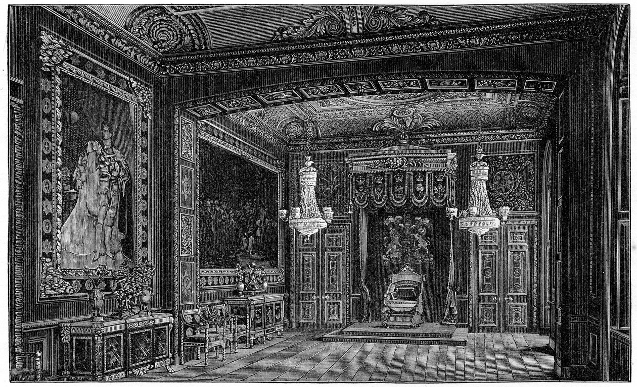 The Throne Room, Windsor, 1880. af Robert Taylor Pritchett