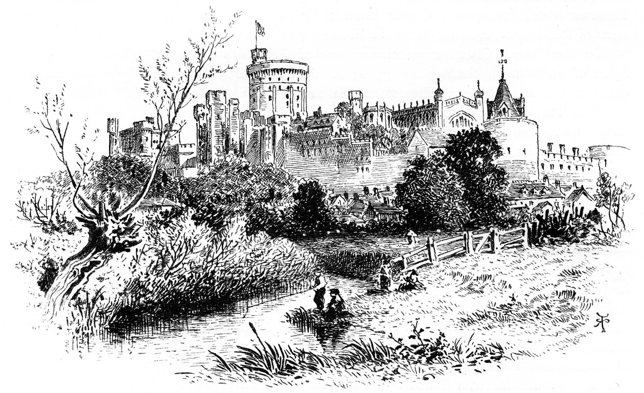 Windsor, fra Clewer, 1880. af Robert Taylor Pritchett