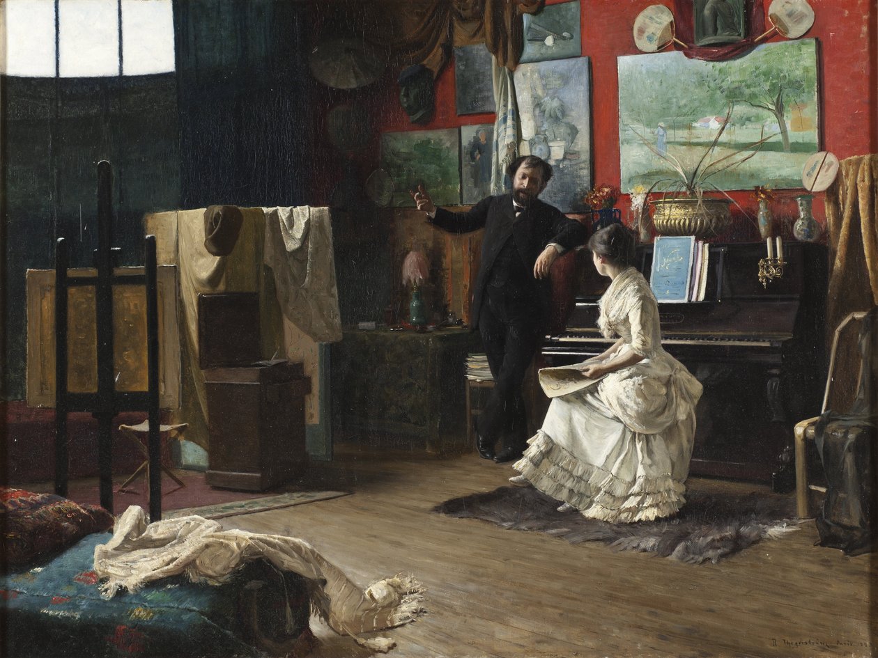 Intermezzo, af Thegerstrom, Robert (1857-1919). Olie på lærred af Robert Thegerstrom