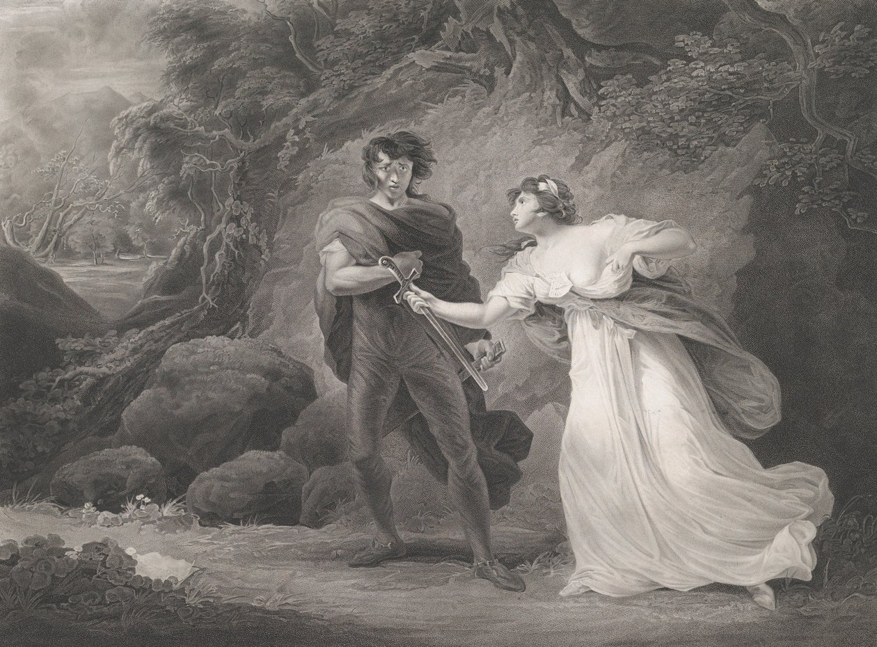 Pisanio og Imogen Shakespeare, Cymbeline, Act 3, Scene 4..., første gang udgivet 1801, genudgivet 1852. af Robert Thew