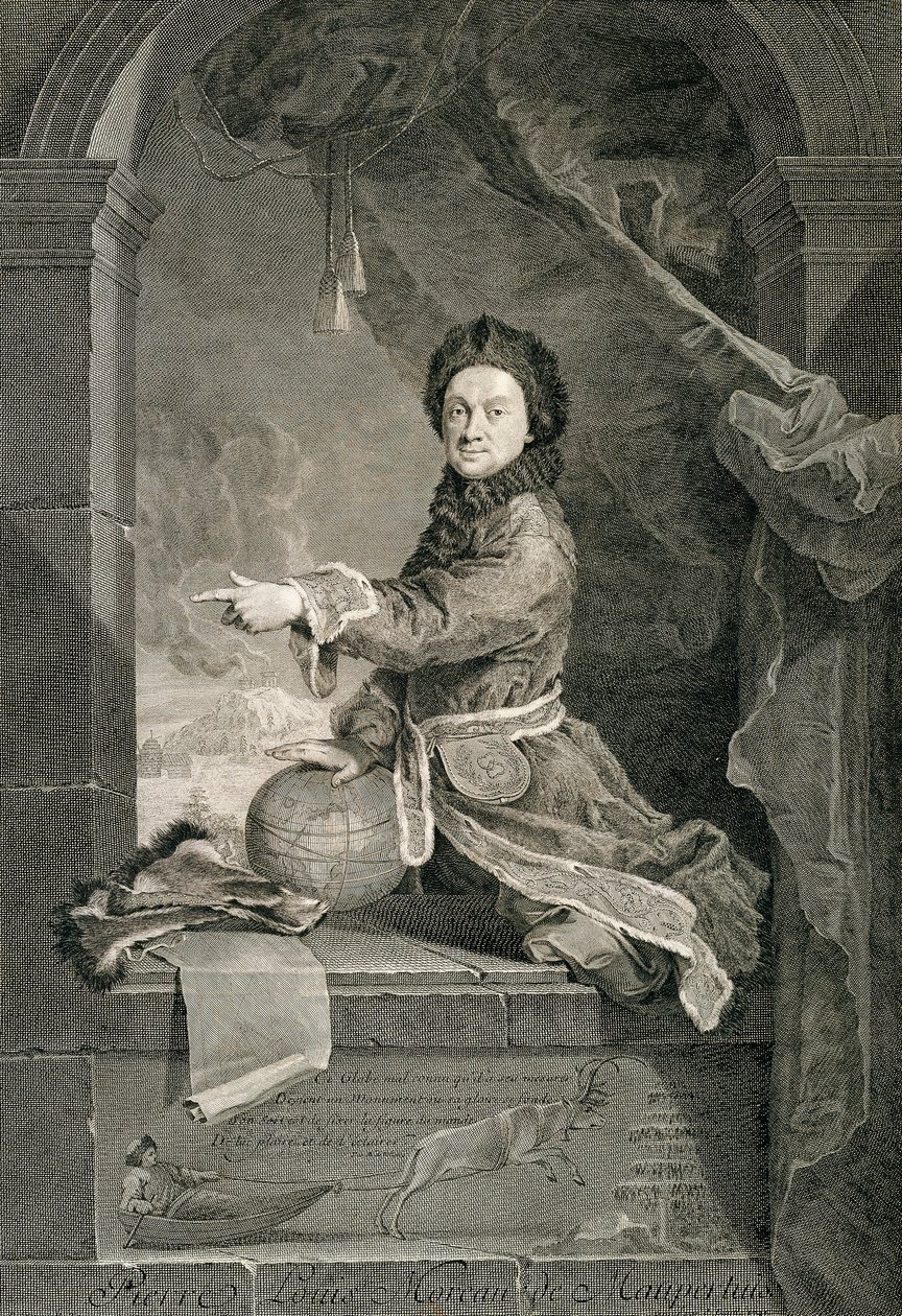 Portræt af Pierre Louis Moreau de Maupertuis (Saint-Malo af Robert Tournieres
