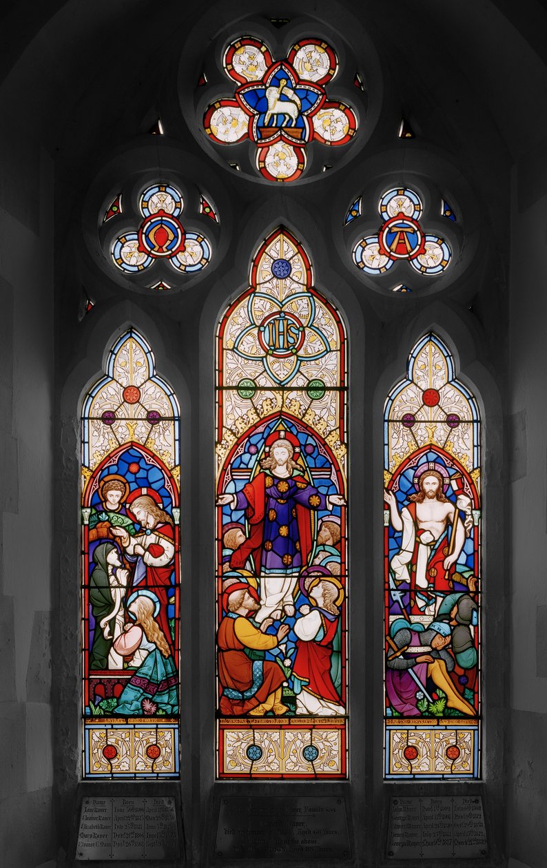 Østvindue, 1864 (farvet glas) af Robert Turnill Bayne