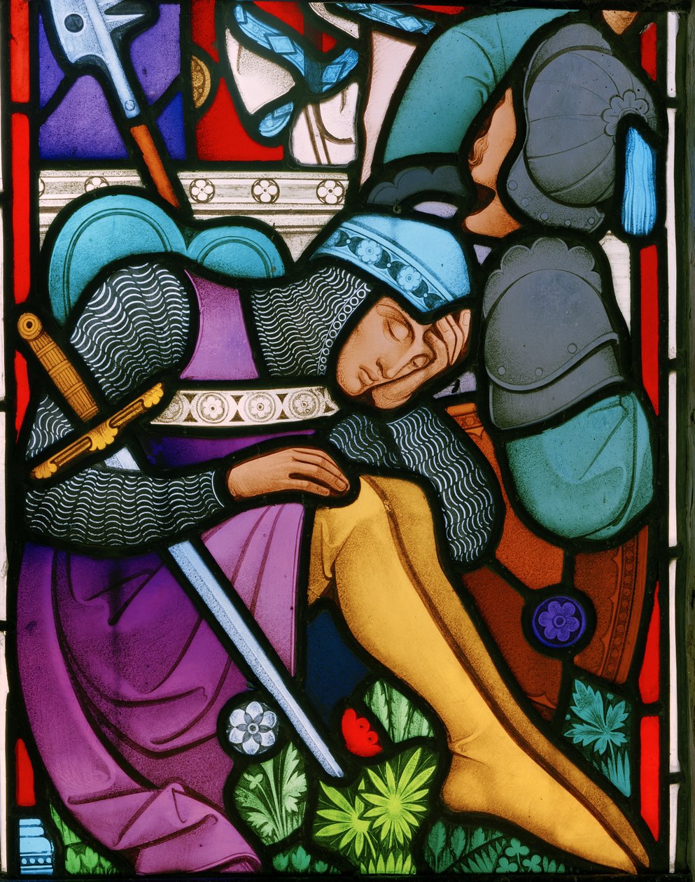 Opstandelsen, detalje, 1864 (farvet glas) af Robert Turnill Bayne