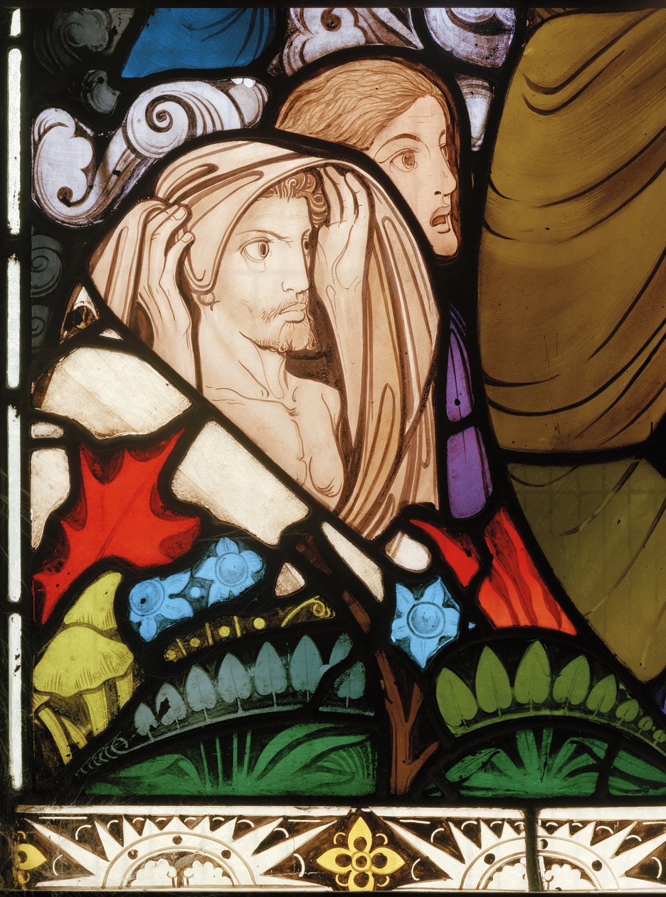 Ye Damned, detalje fra The Last Judgement, ca. 1864 (farvet glas) af Robert Turnill Bayne