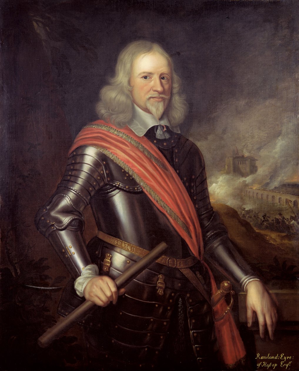 Oberst Rowland Eyre (1600-72) af Hassop af Robert Walker