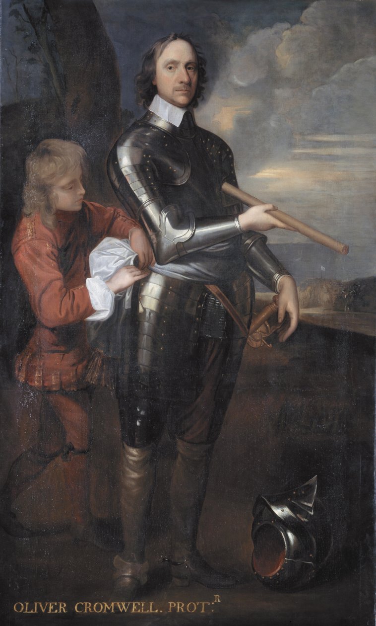 Oliver Cromwell (1599-1658) Lord Protector of England, ca. 1650 af Robert Walker