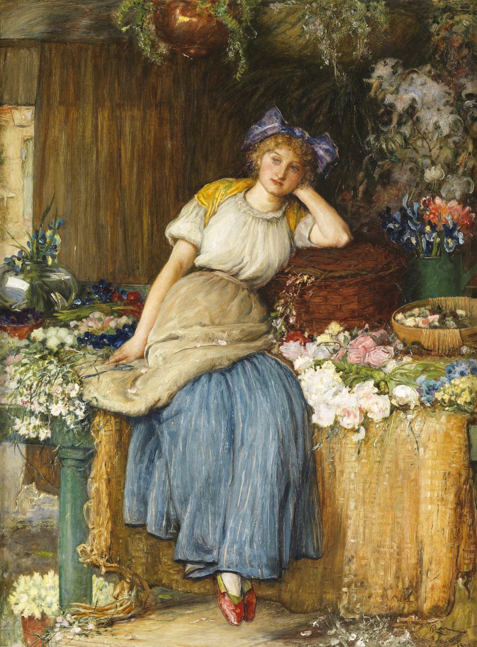 Den alsaciske blomsterpige, 1900 af Robert Walker Macbeth