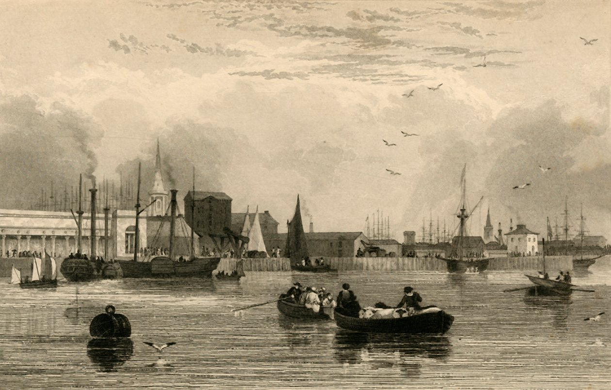Liverpool, fra Mersey, nr. III..., c1830. af Robert Wallis