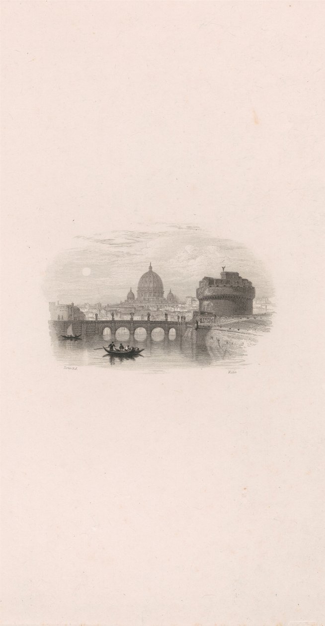 Rom, St. Angelos slot (vignet) af Robert Wallis