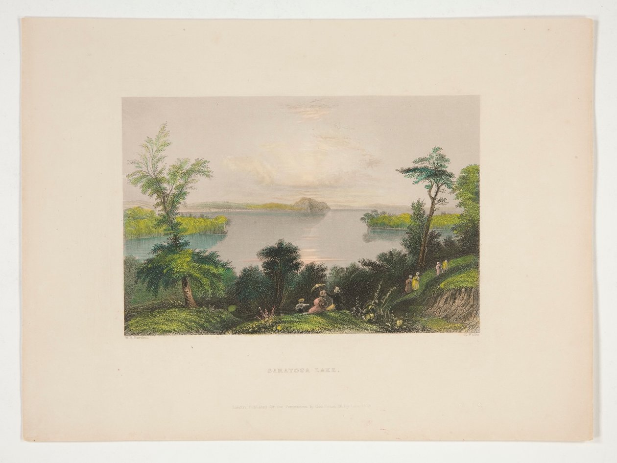 Saratoga Lake, illustration til Nathaniel Parker Willis af Robert Wallis