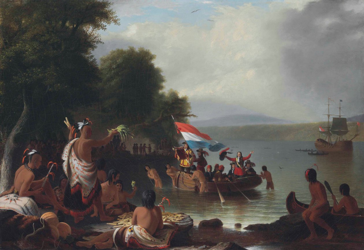 Landgang af Henry Hudson af Robert Walter Weir