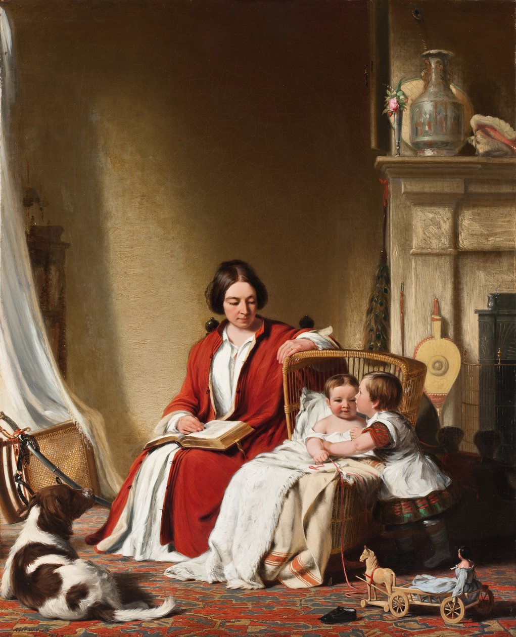 Mrs. Bradford Ripley Alden og hendes børn af Robert Walter Weir