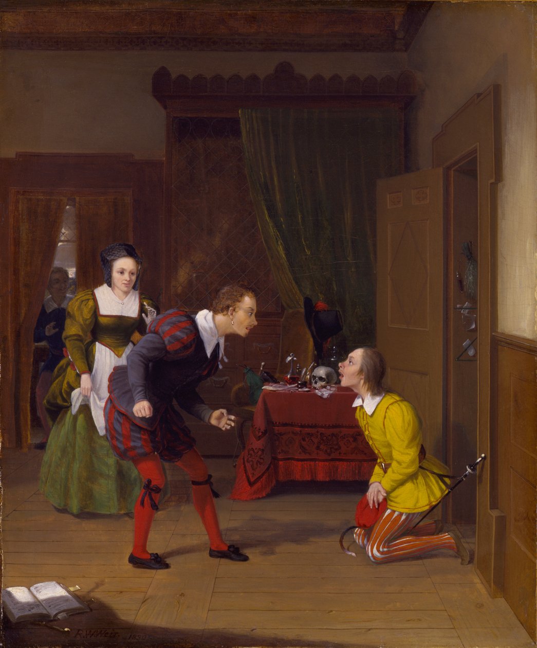 De lystige koner i Windsor: Dr. Caius, Simple og Dame Quickly af Robert Walter Weir