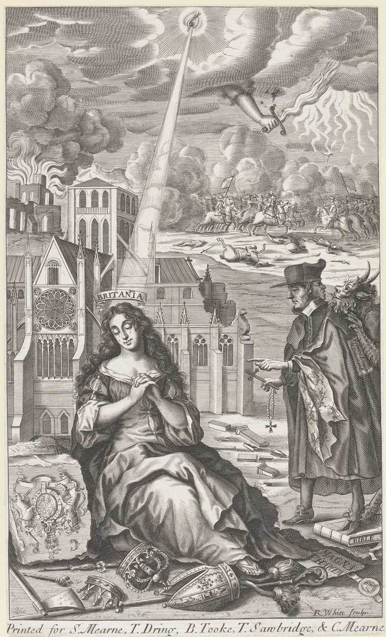 Britannia græder over landets tilstand, 1682 af Robert White