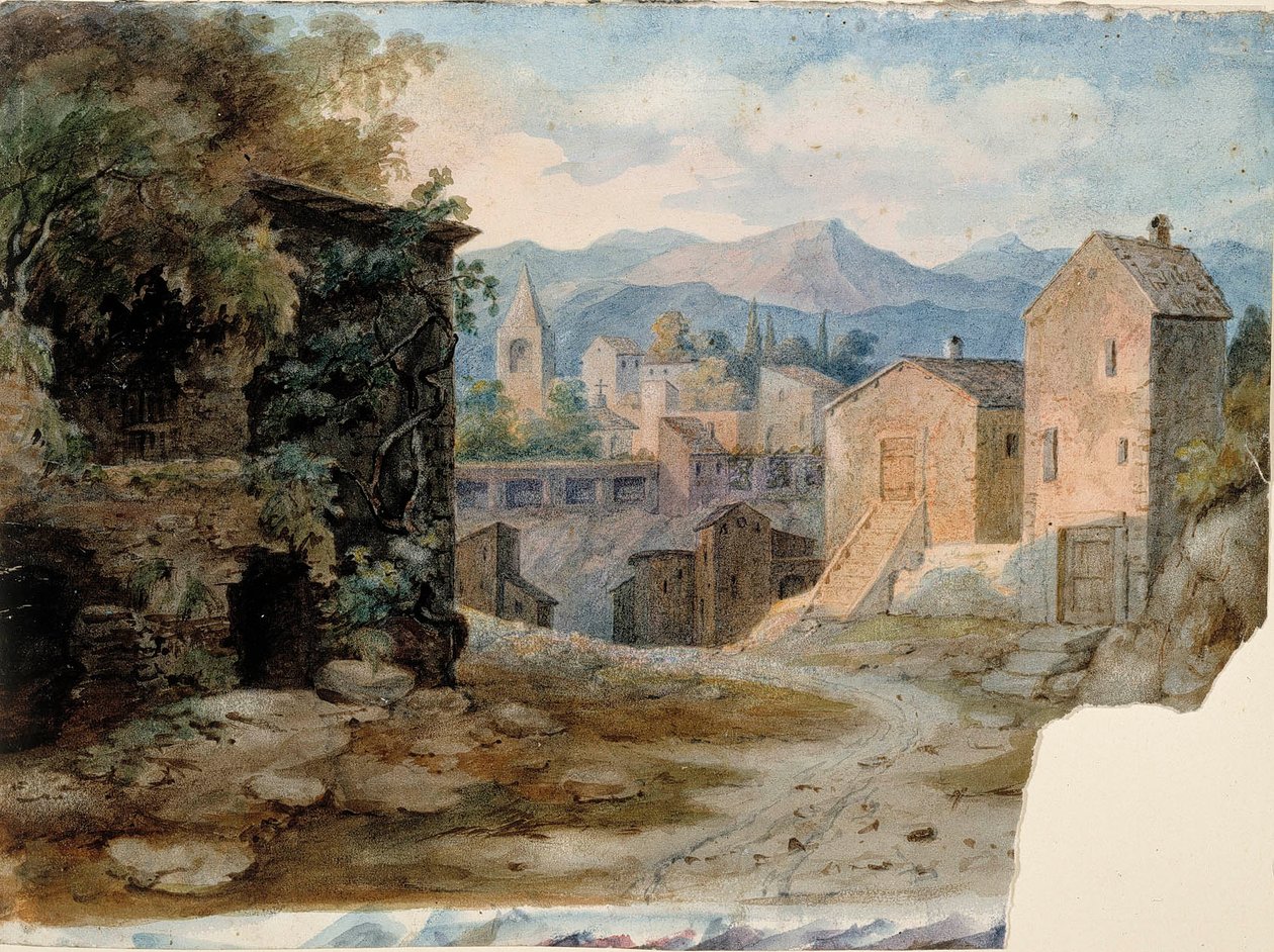 Italiensk bjergby af Robert Wilhelm Ekman