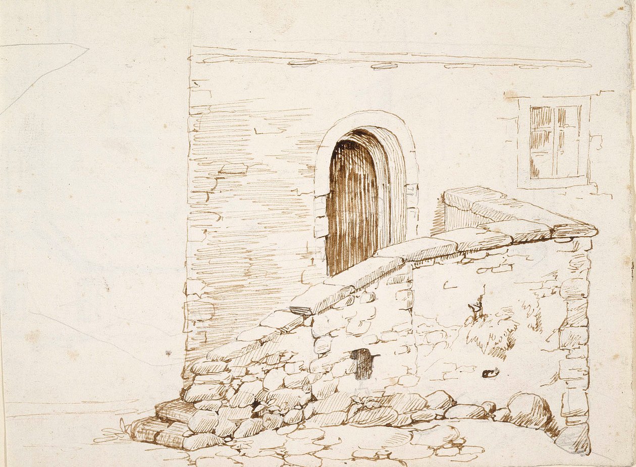 Væg og dør i et italiensk hus af Robert Wilhelm Ekman
