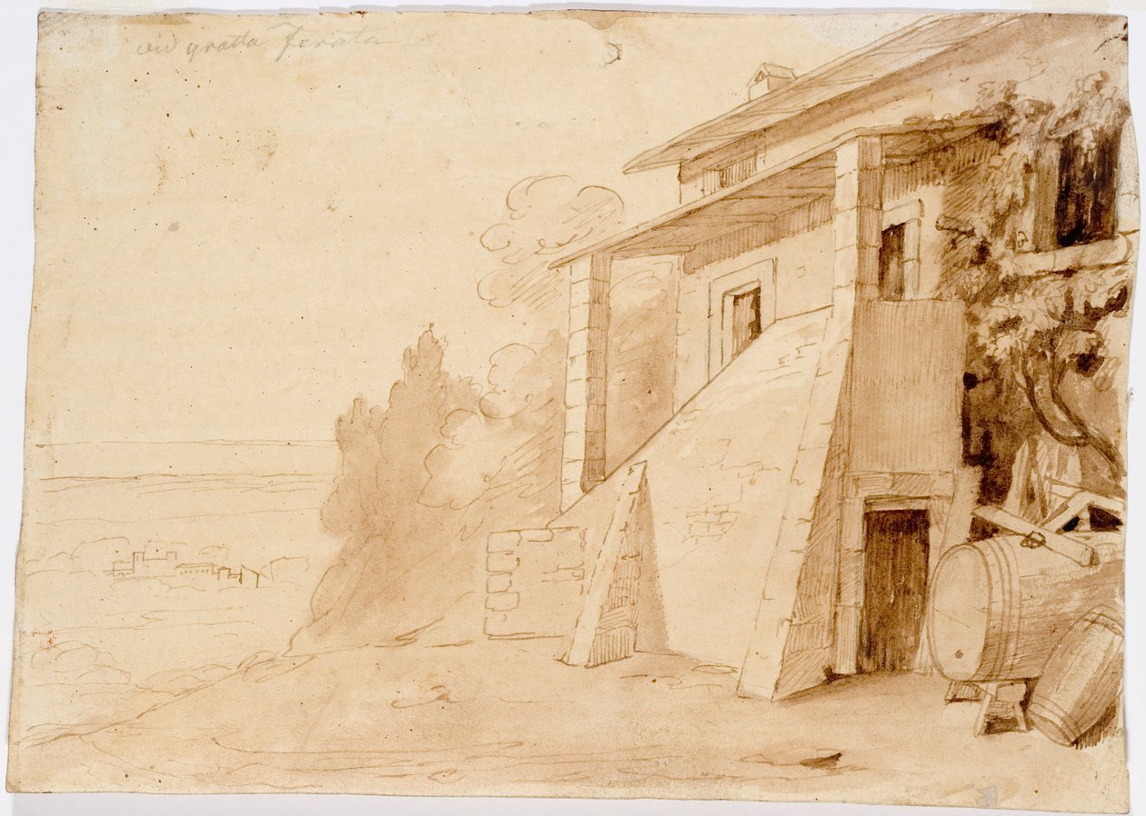 Landskab, Grottaferrata af Robert Wilhelm Ekman