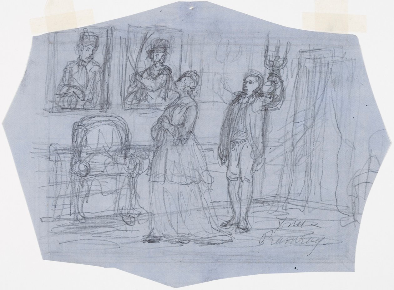 Fru Ramsay. Illustration til digtet The Vision of the Traveller in the Stories of Ensign Stål. af Robert Wilhelm Ekman