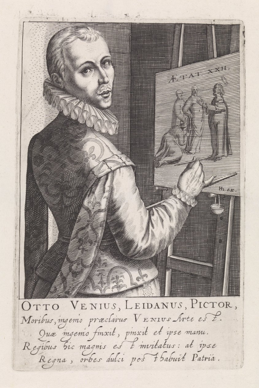 Portræt af Otto van Veen af Robert Willemsz de Baudous