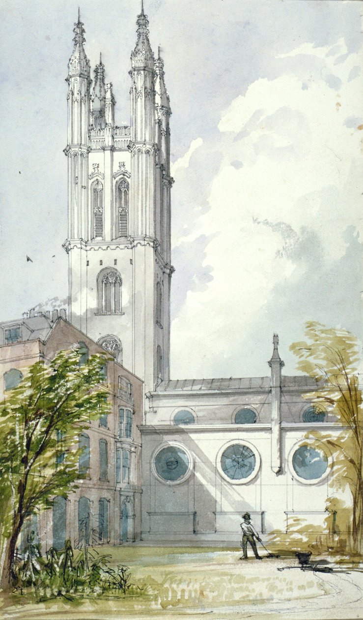 Church of St Michael, Cornhill, City of London, 1837 af Robert William Billings