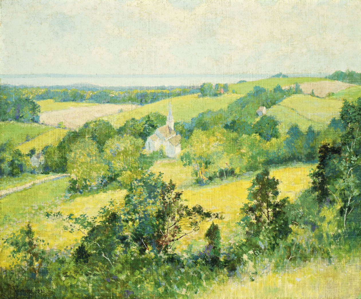 New England Hills af Robert William Vonnoh