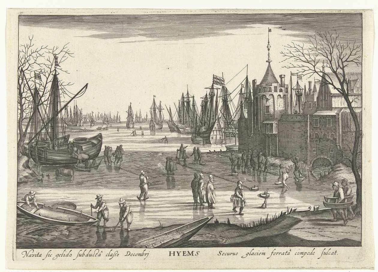Vinter Hyems (titel på objekt) The Four Seasons in Seascapes (serietitel) af Robert de Baudous