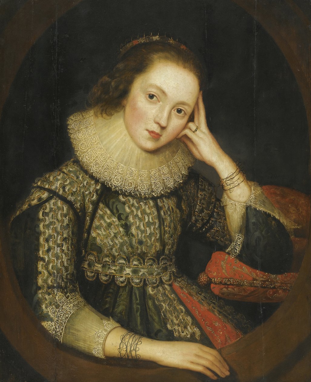 Mary Stuart, Queen of Scots (olie på træ) af Robert the Elder Peake