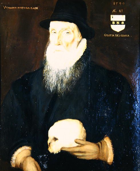 Sir Edward Grimston (1529-1610) som en gammel mand (olie på lærred) af Robert the Elder Peake