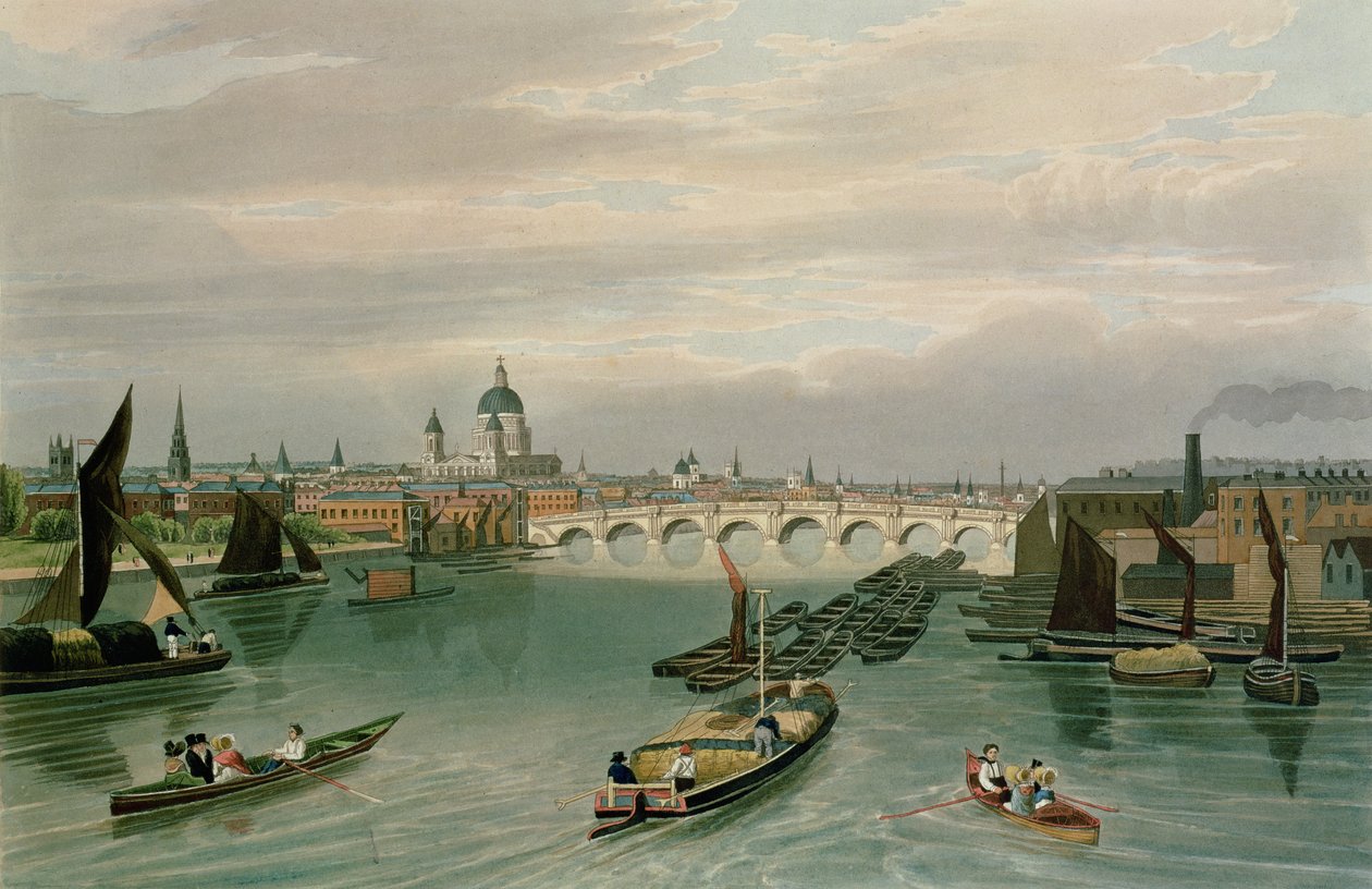 Udsigt over Blackfriars Bridge og St. Paul