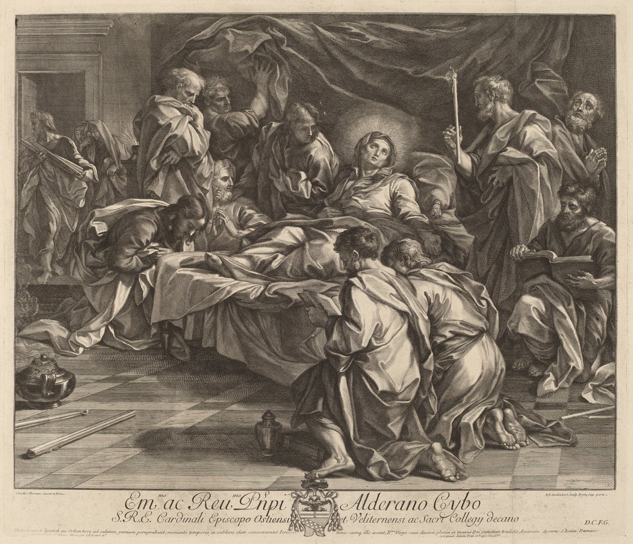 Jomfruens død af Robert van Audenaerd after Carlo Maratta