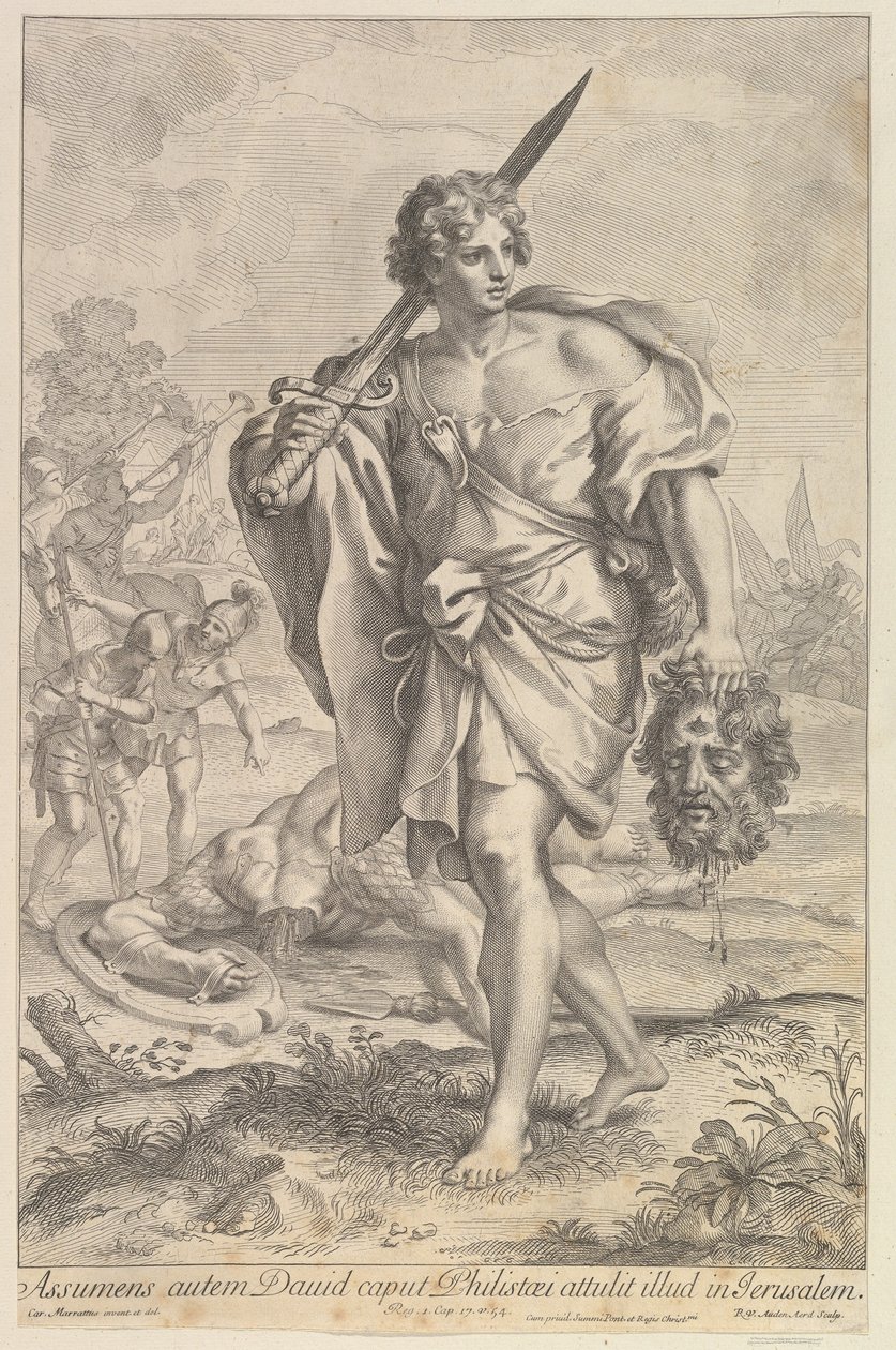 David med Goliats hoved, 1680-1743. af Robert van Audenaerde