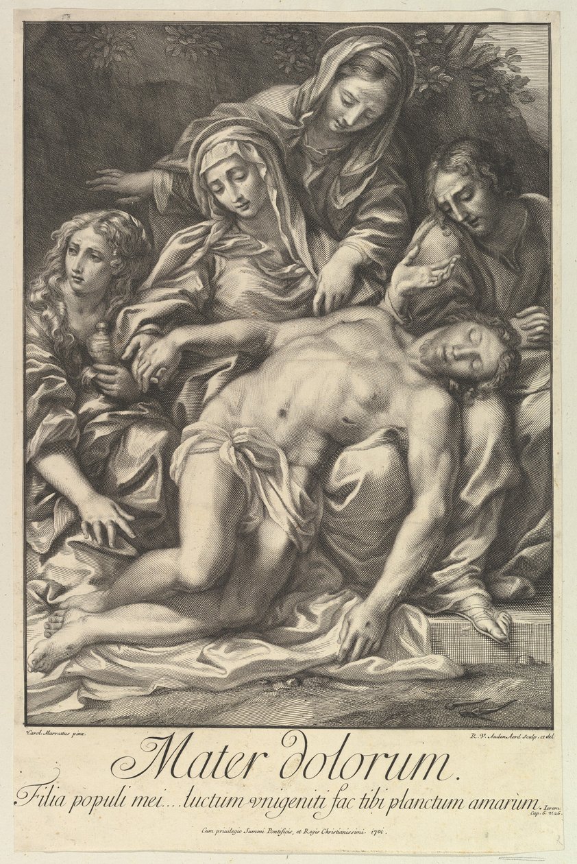 Sorgernes Moder, 1701 af Robert van Audenaerde