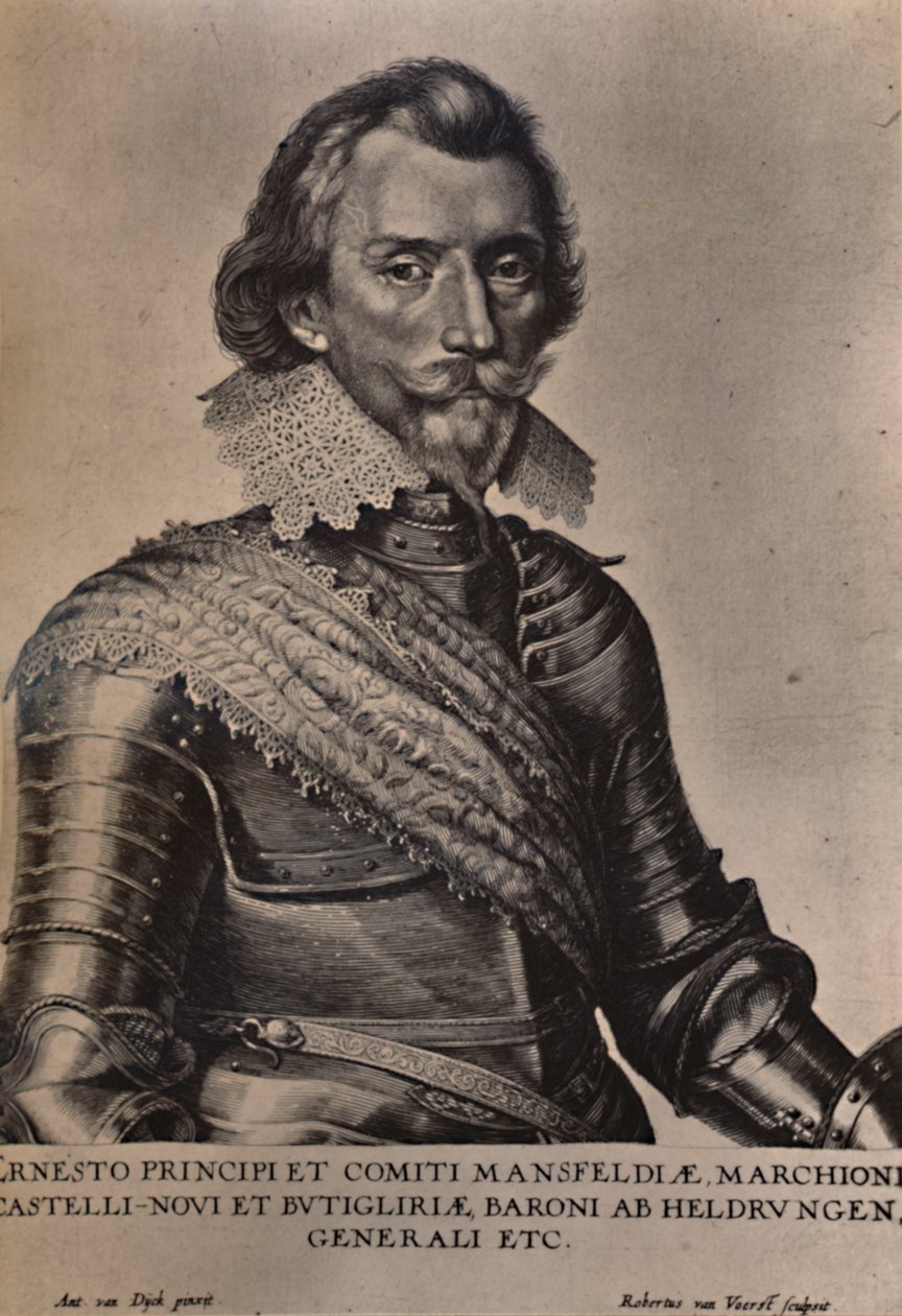 Grev Ernst von Mansfeld, tysk general fra Trediveårskrigen, 1600-tallet 1894 af Robert van Voerst