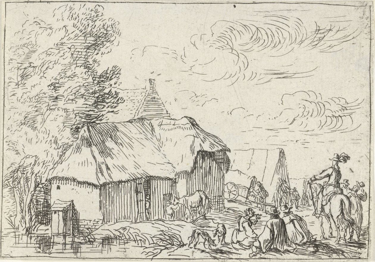 Campingplads ved en landsby Landskaber med lejre (serietitel) af Robert van den Hoecke