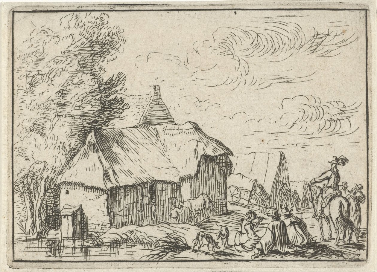 Campingplads ved en landsby Landskaber med lejre (serietitel) af Robert van den Hoecke
